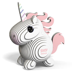 EUGY Unicorn 3D puzzle shows 28 pieces for engaging hands-on play and spatial skills