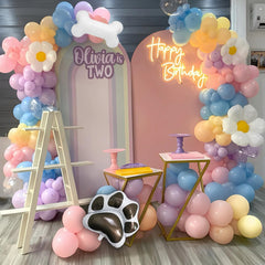 EUMIRO blue dog-themed party decor suits baby showers and kids' birthdays.