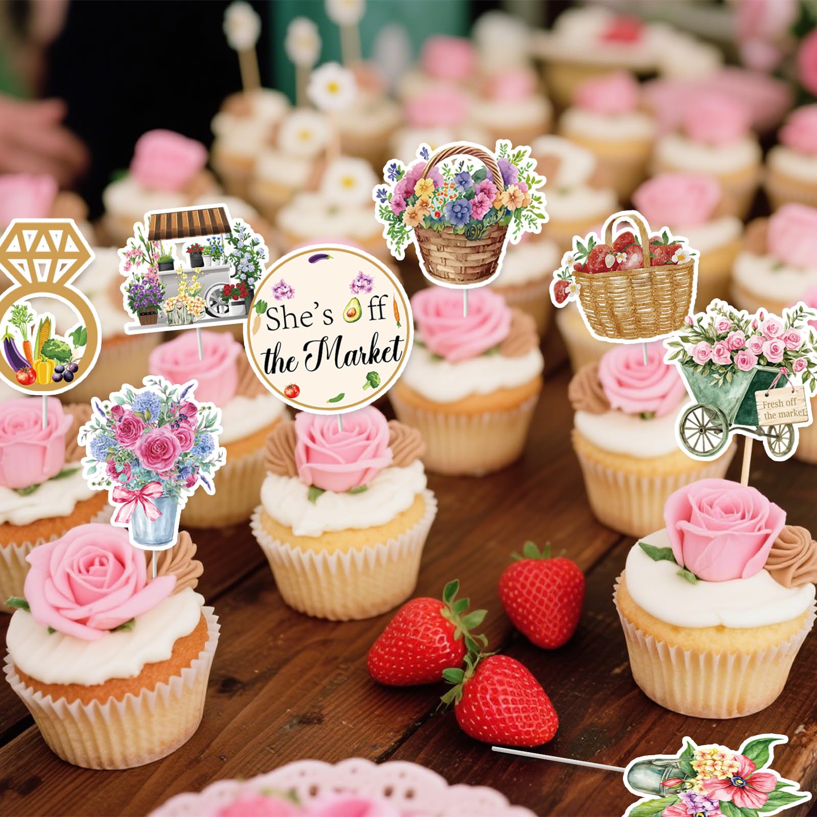 EUOYUFO Assembly-free toppers simplify dessert setup with quick insertions.