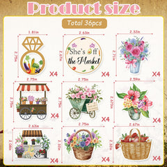 EUOYUFO Fresh Off The Market toppers featuring baskets elevate dessert displays.