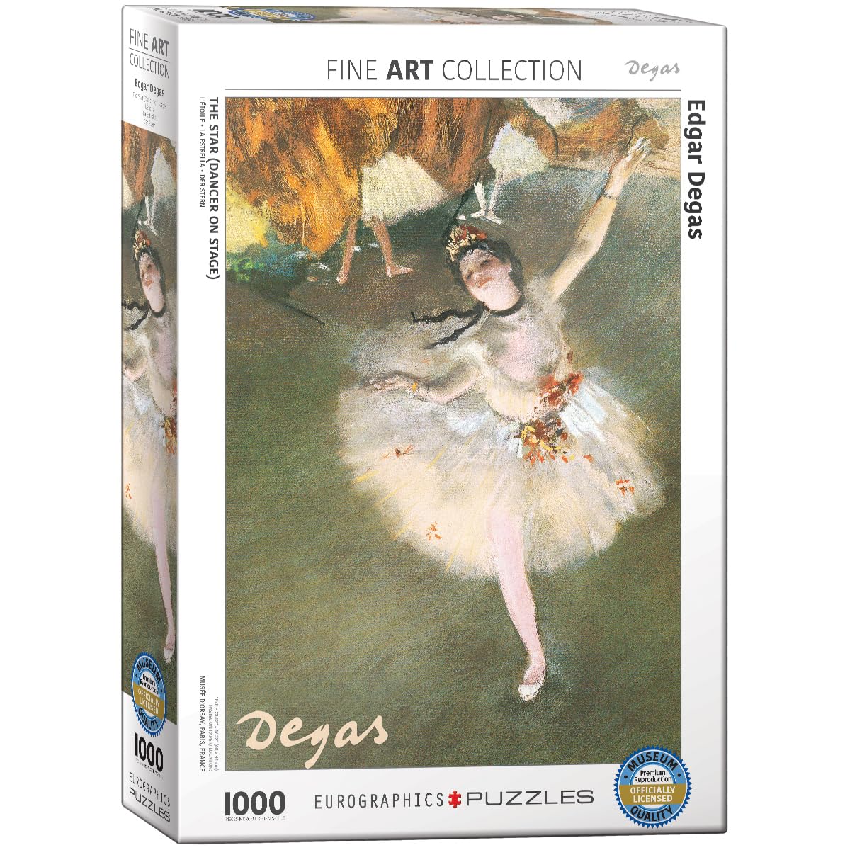 EuroGraphics Ballerina Degas puzzle box designed for safe transport and display.