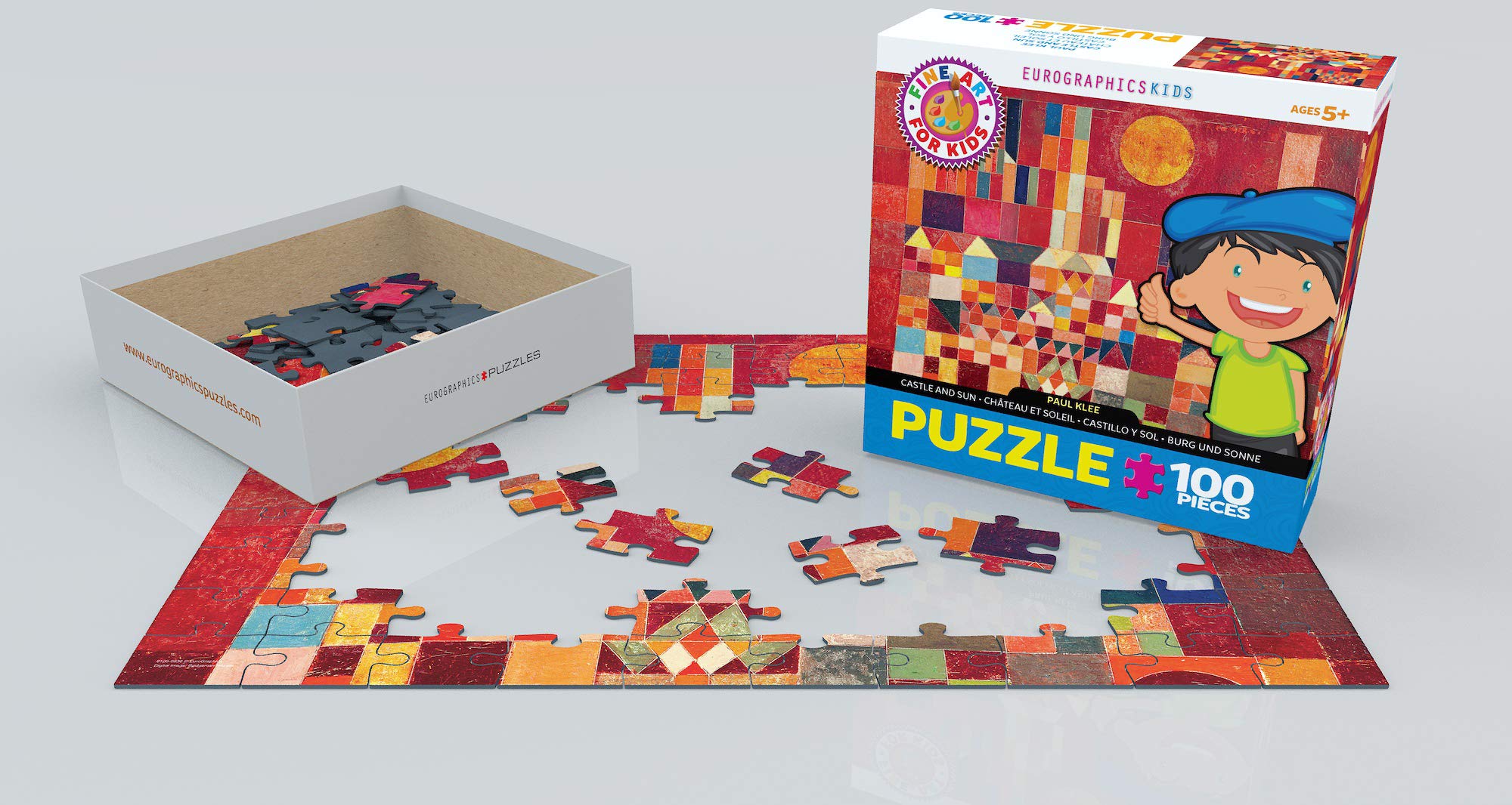 EuroGraphics Castle and Sun puzzle; supports focused, calm play with art-inspired imagery