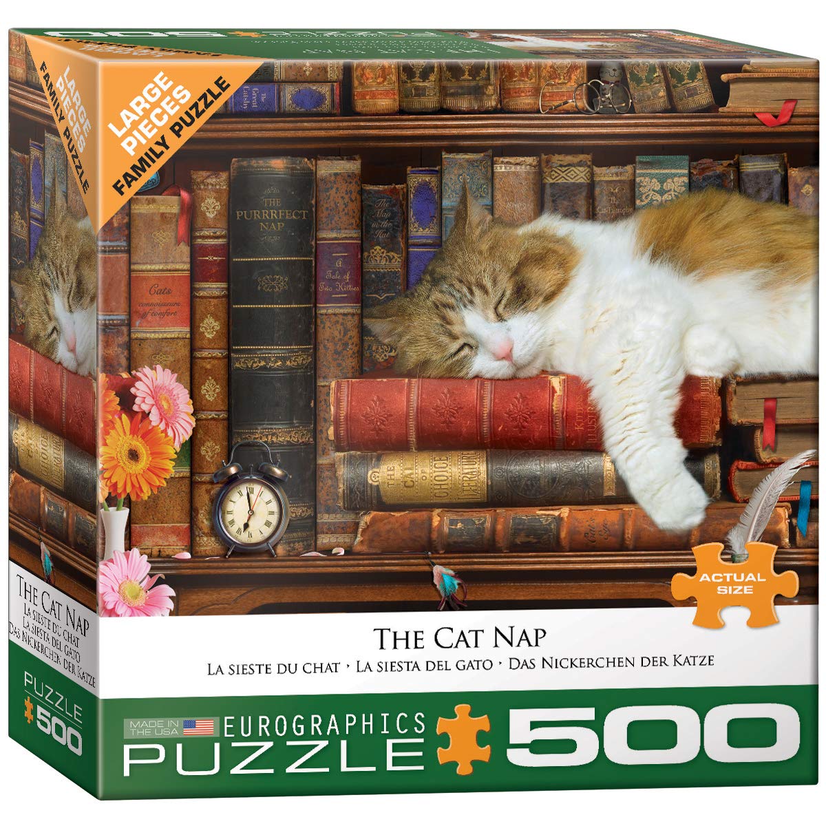 EuroGraphics The Cat Nap puzzle closeup showing sturdy pieces for smooth assembly