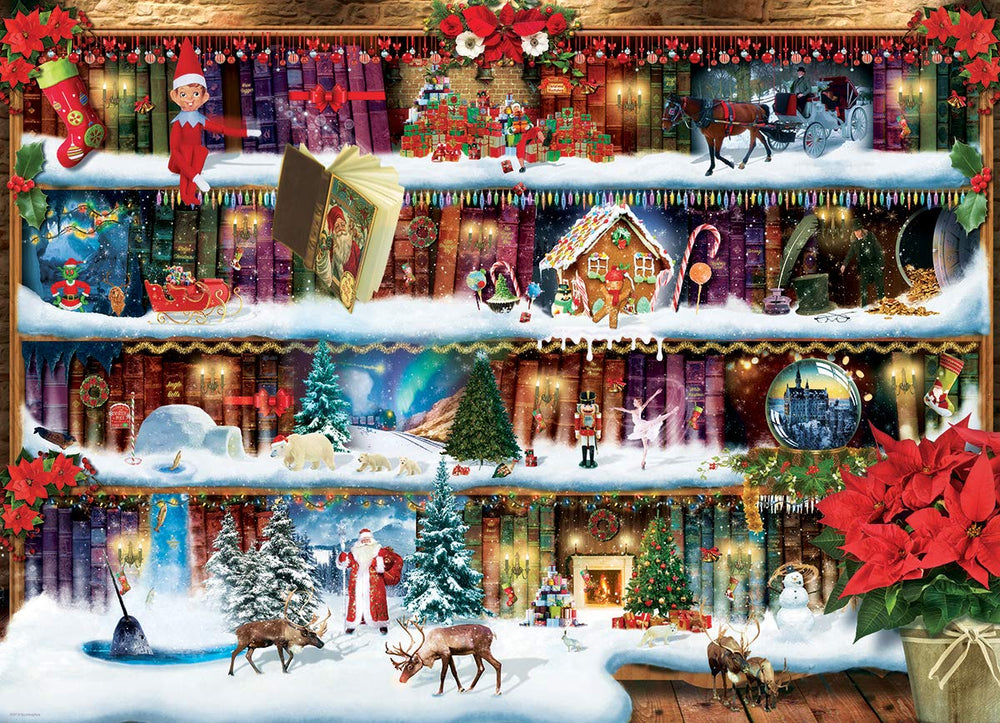 EuroGraphics Christmas Stories by Paul Normand puzzle pieces designed for easy handling.