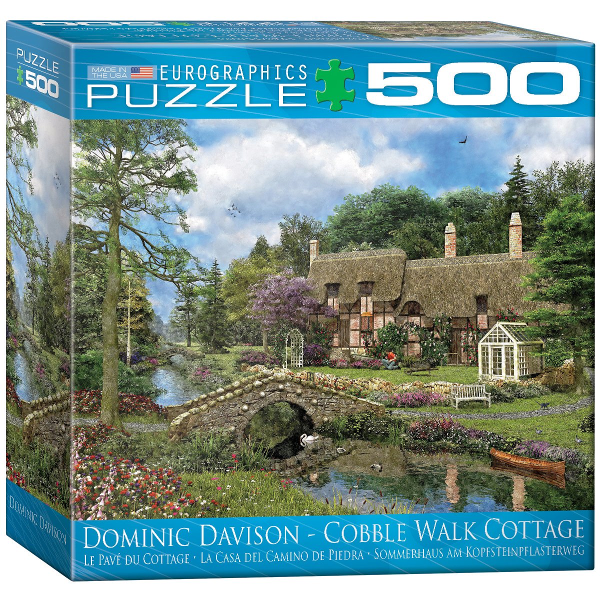 EuroGraphics Cobble Walk Cottage box front with compact packaging for storage