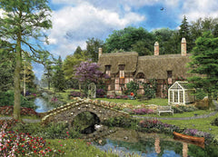 EuroGraphics Cobble Walk Cottage puzzle pieces with durable interlock for steady assembly