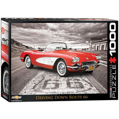 EuroGraphics Driving Down Route 66 box offers nostalgic puzzle fun.