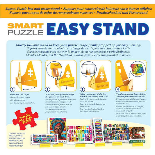 EuroGraphics stand edge slots cradle puzzle box edges to prevent slips