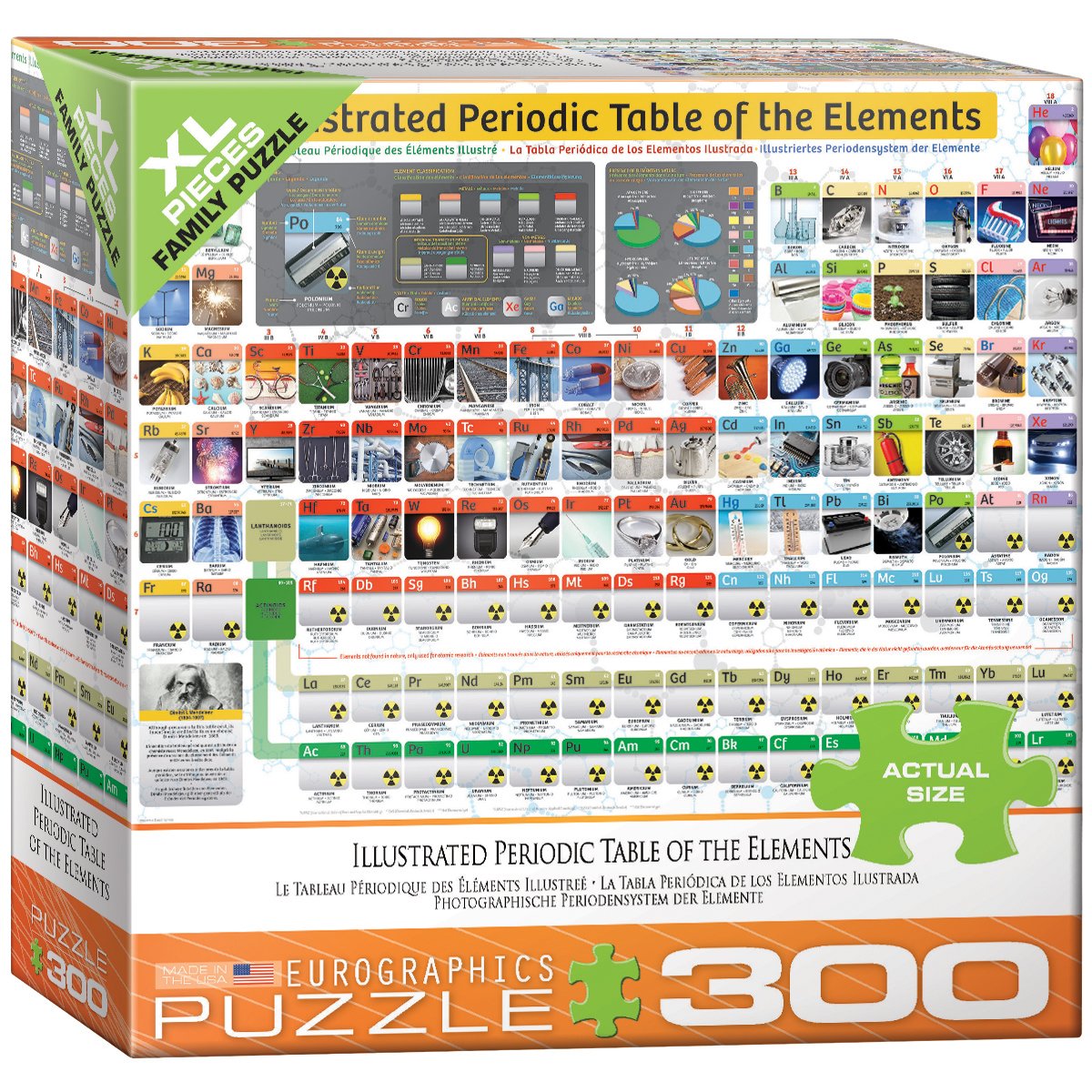 EuroGraphics EURHR puzzle box front showing a colorful periodic table for STEM curiosity