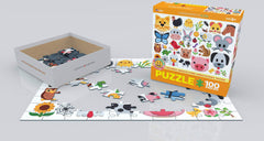 EuroGraphics Farm Animals Emojipuzzles finished puzzle reveals the completed scene for problem solving
