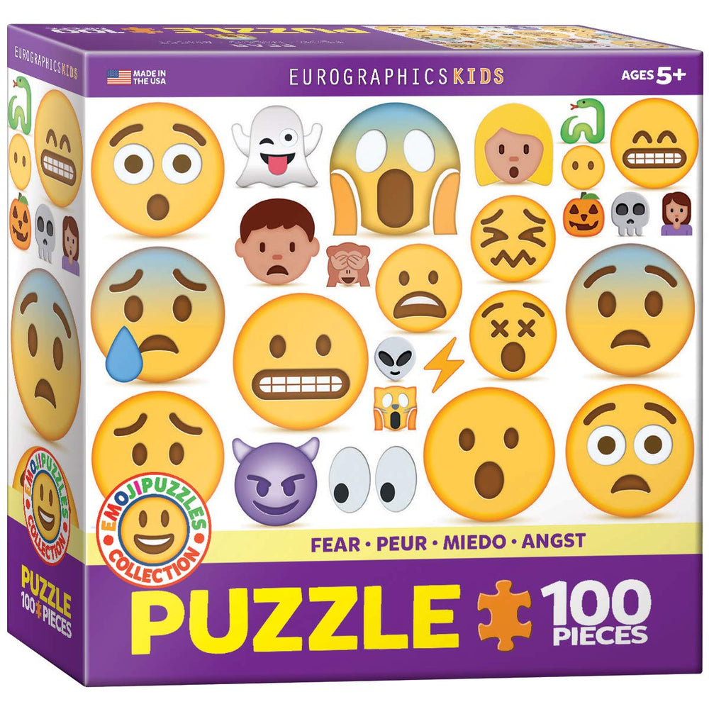 EuroGraphics Fear Emoji puzzle box promotes emotional literacy through 100-piece play