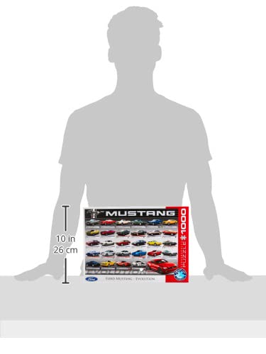 EuroGraphics Ford Mustang Evolution finished puzzle size 19.25 by 26.5 inches, ready to frame.