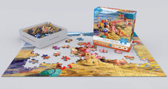 EuroGraphics Fun in the Sun finished puzzle size supports mindful assembly.