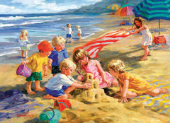 EuroGraphics Fun in the Sun puzzle pieces shown for cooperative beach-themed activity.