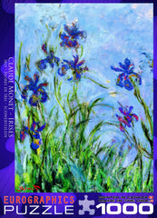 EuroGraphics Irises Monet image detail highlights rich colors and brushwork
