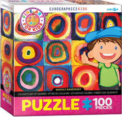 EuroGraphics Kandinsky Squares puzzle box, ideal for family puzzle night and art appreciation.