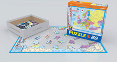 Finished EuroGraphics Map of Europe layout displays a colorful geographic overview.