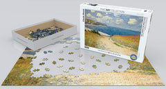 EuroGraphics Monet puzzle pieces on blueboard for lasting enjoyment