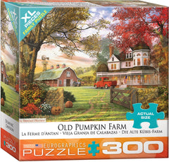 EuroGraphics Old Pumpkin Farm box showing puzzle contents for easy storage.