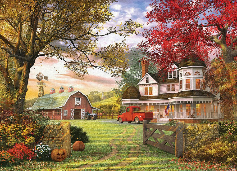 EuroGraphics Old Pumpkin Farm puzzle pieces with strong fit for smooth assembly.