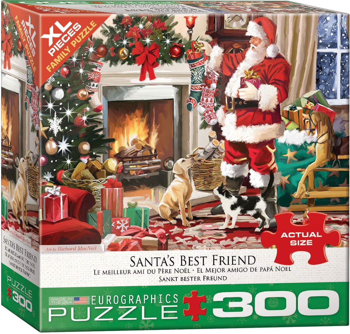 EuroGraphics Santa's Best Friend puzzle box ready for family holiday game night