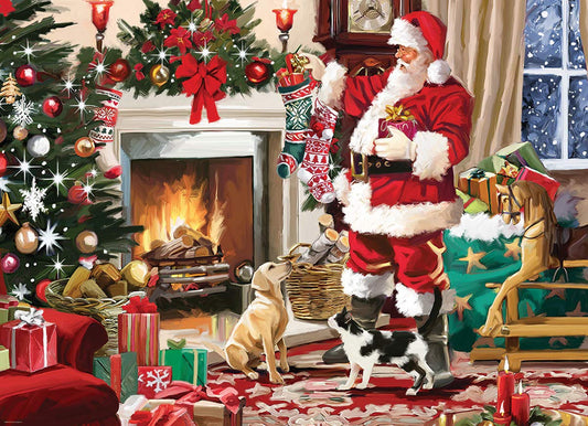 EuroGraphics Santa's Best Friend puzzle pieces fitting smoothly for easy assembly