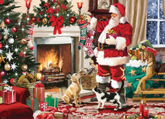EuroGraphics Santa's Best Friend puzzle pieces fitting smoothly for easy assembly