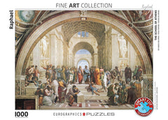 EuroGraphics School of Athens puzzle artwork showing philosophers amid Renaissance architecture