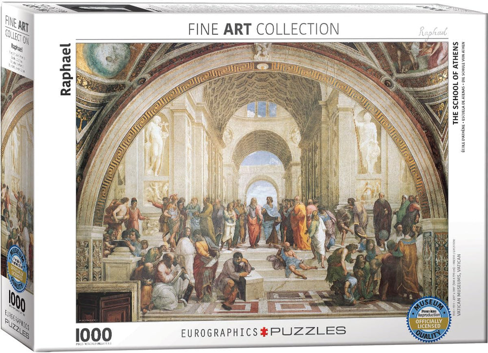 EuroGraphics School of Athens puzzle box for safe storage after use