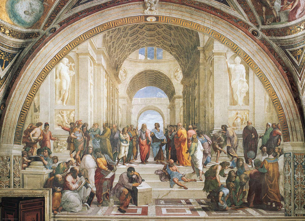EuroGraphics School of Athens finished puzzle size ready for display