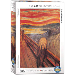 EuroGraphics The Scream puzzle box with Edvard Munch artwork, ideal for family puzzling and storage