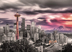 EuroGraphics Seattle Skyline Puzzle pieces—interlocking for a smooth, satisfying assembly.
