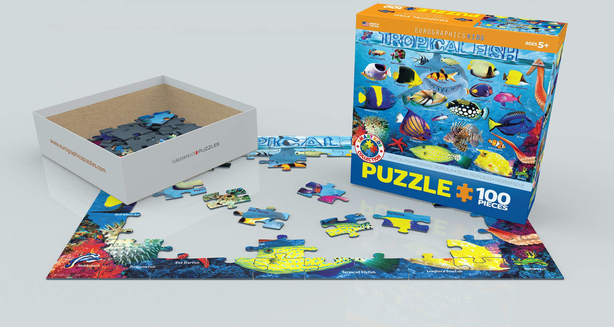 Close-up of EuroGraphics puzzle pieces highlighting sturdy, easy-fit design.