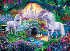 EuroGraphics Unicorn Fairy Land puzzle pieces provide durable interlocking for smooth assembly.