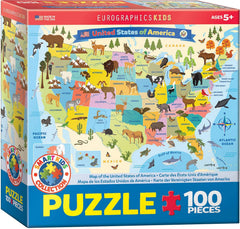EuroGraphics US map finished puzzle 13x19 offers a satisfying family puzzle experience.