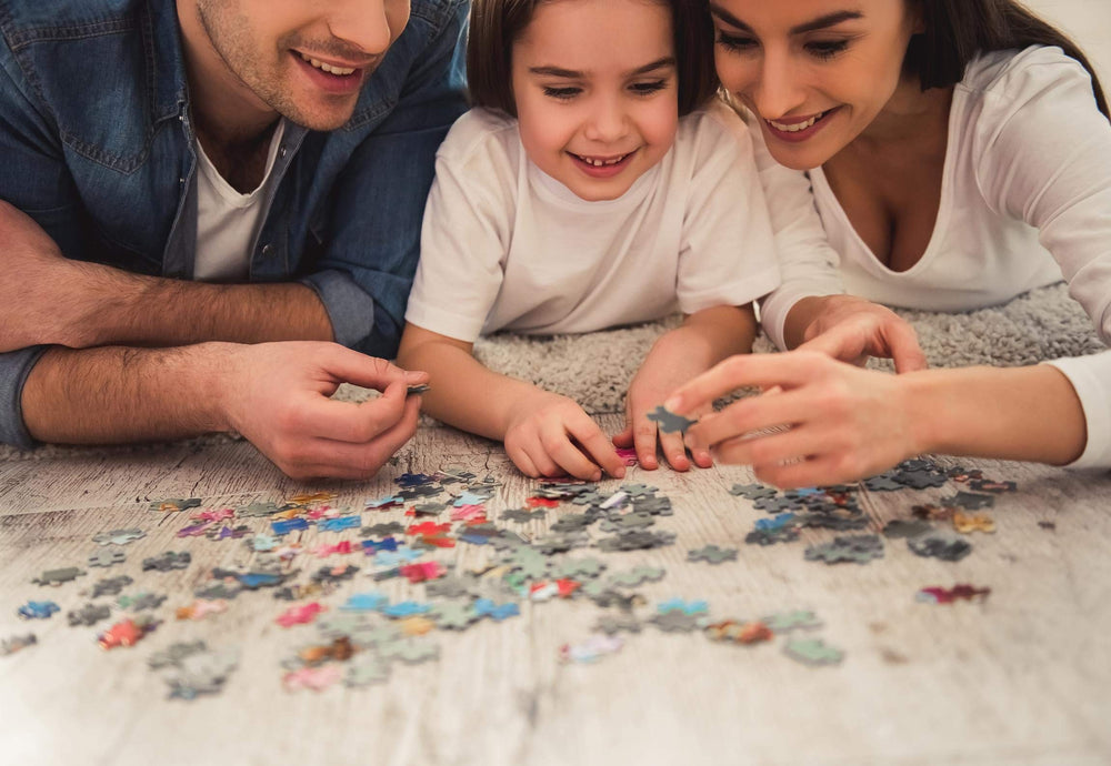 EuroGraphics 100-piece puzzle made with recycled board and vegetable-based inks.