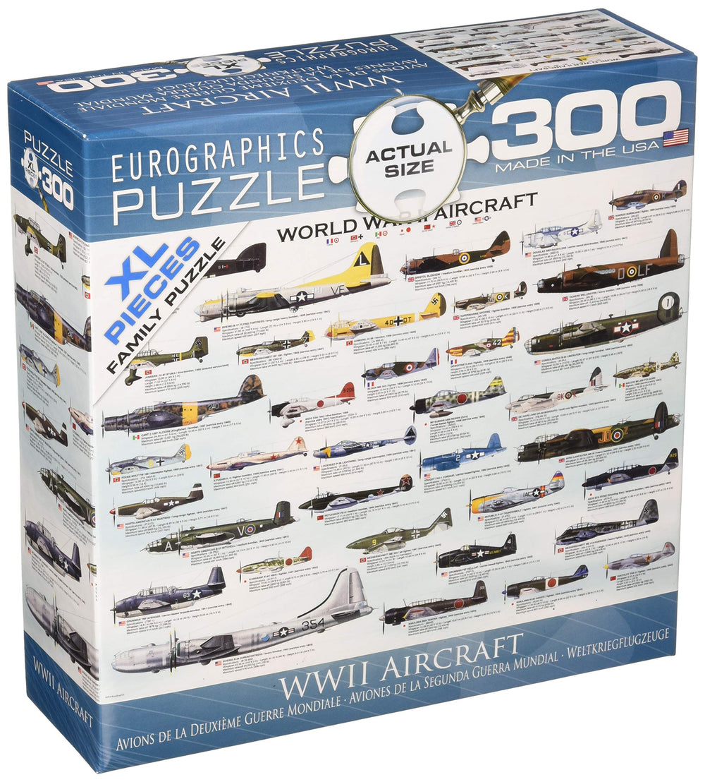 EuroGraphics WWII Airplanes puzzle box shows compact gift option and learning fun.
