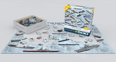 EuroGraphics WWII Warships finished puzzle—display-ready with historical imagery.