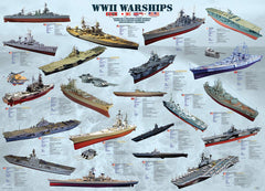 EuroGraphics WWII Warships puzzle pieces—high-quality interlocking for easy assembly.