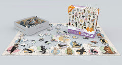 EuroGraphics Yoga Puppies finished puzzle — completed image for display or puzzle play.