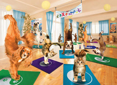 EuroGraphics Yoga Studio finished puzzle size laid out for display during breaks.