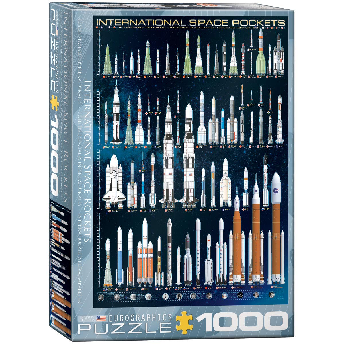 EuroGraphics International Space Rockets puzzle box, ideal for family bonding and space-themed learning