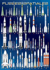 EuroGraphics Space Rockets puzzle finished size, perfect for wall display or table setup