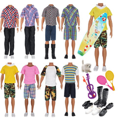 EuTengHao 25-piece doll clothes set for 12 inch dolls showing full outfit collection for play