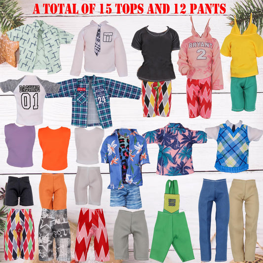 EuTengHao 28 outfits and 12 accessories for 12-inch dolls.