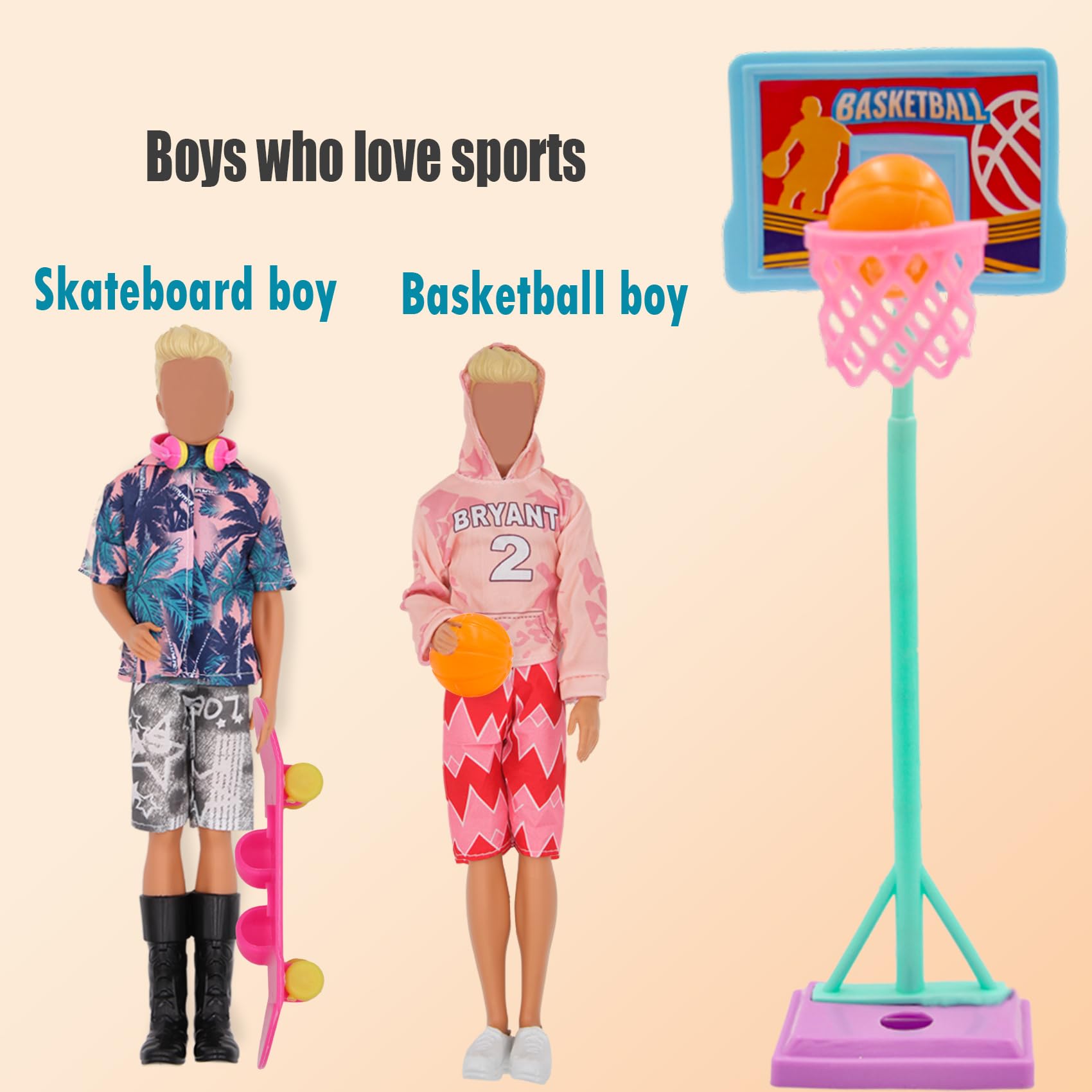 EuTengHao skateboard accessory inspires energetic street-style stories for 12-inch dolls.