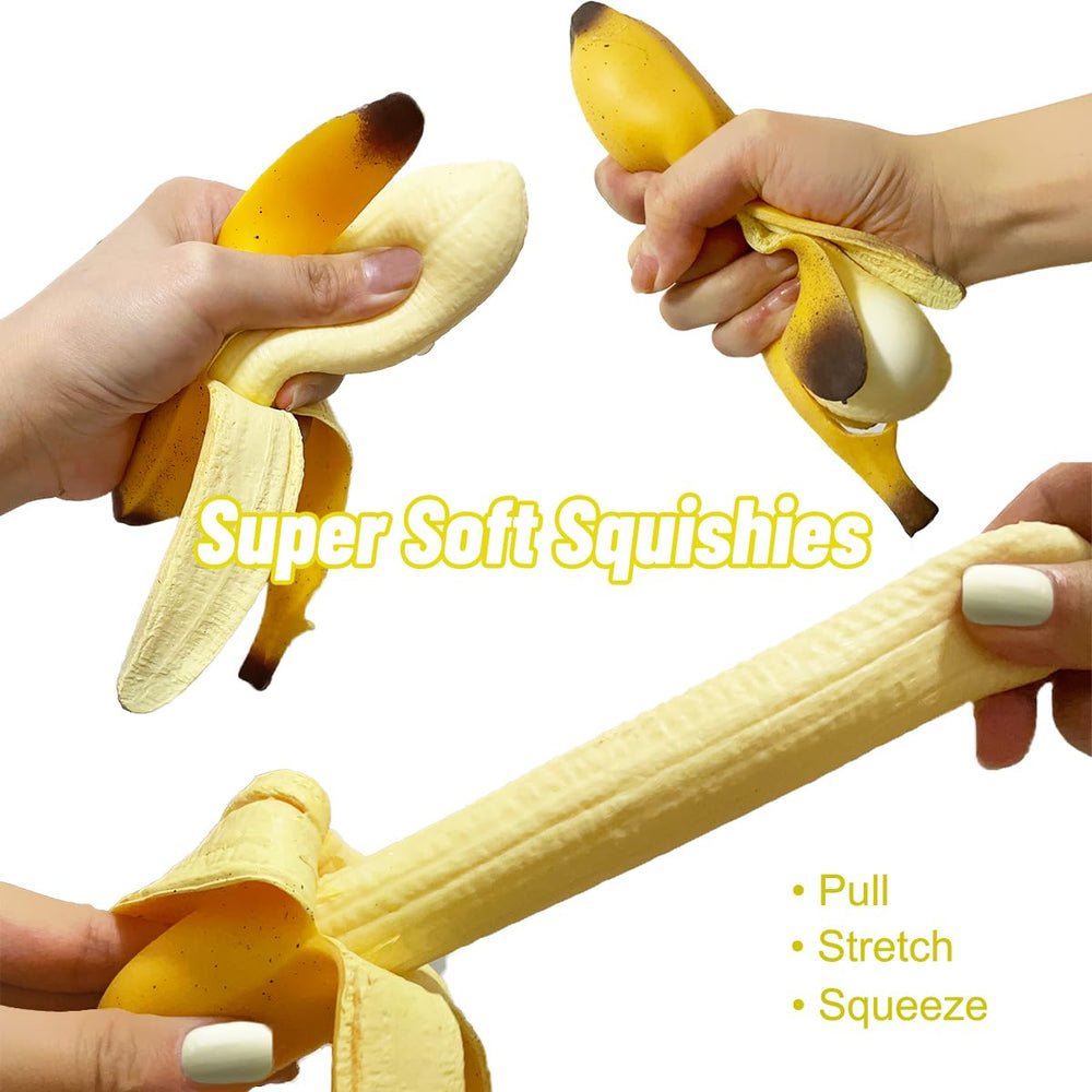 Eutreec yellow banana toy shows soft, durable material for kids
