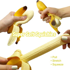 Eutreec yellow banana toy shows soft, durable material for kids