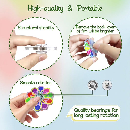 EUXAYCZQ sensory gyroscope with petal design for calming tactile patterns.