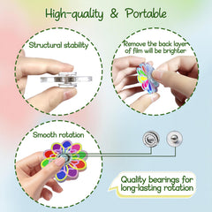 EUXAYCZQ sensory gyroscope with petal design for calming tactile patterns.